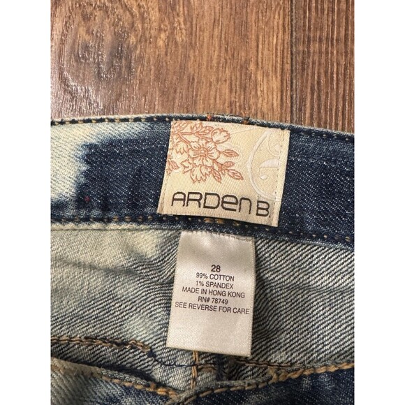 Arden B. Women’s Low Rise Acid Wash Bleach Jeans Y2K 2000s Size 28x31 - Picture 6 of 8